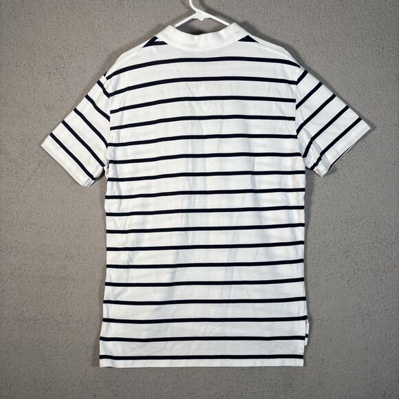 Polo By Ralph Lauren Polo Shirt Men’s Size L White Navy Blue Stripes Green Pony - Picture 10 of 12